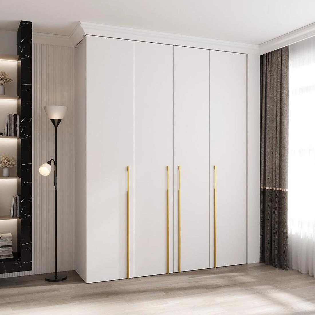 Como 3-190 ormar 50x190x245,5 cm bijeli/zlatni