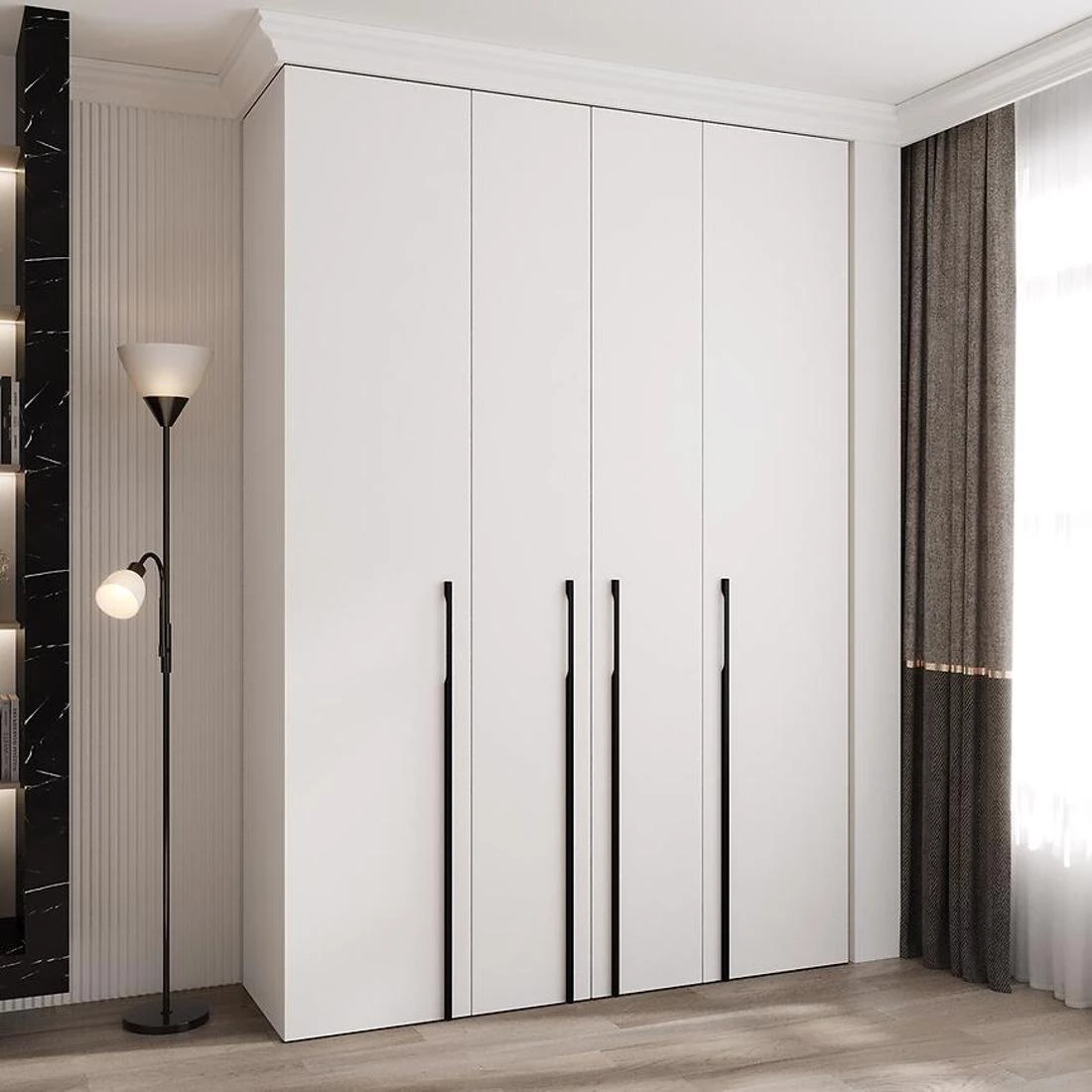 Como 3-170 ormar 50x170x245,5 cm belo/crni