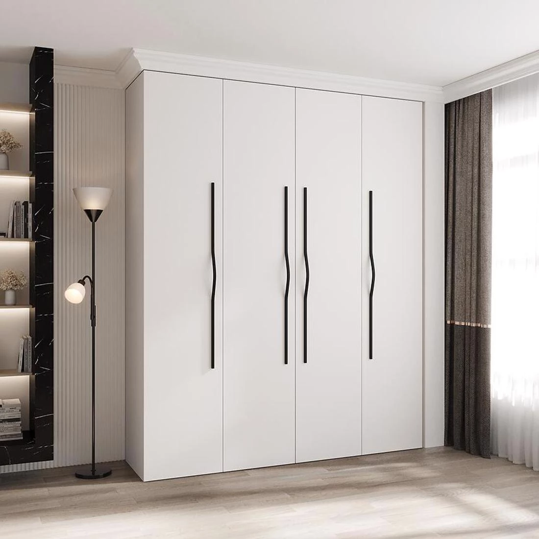 Como 2-200 ormar 50x200x245,5 cm bela/crna