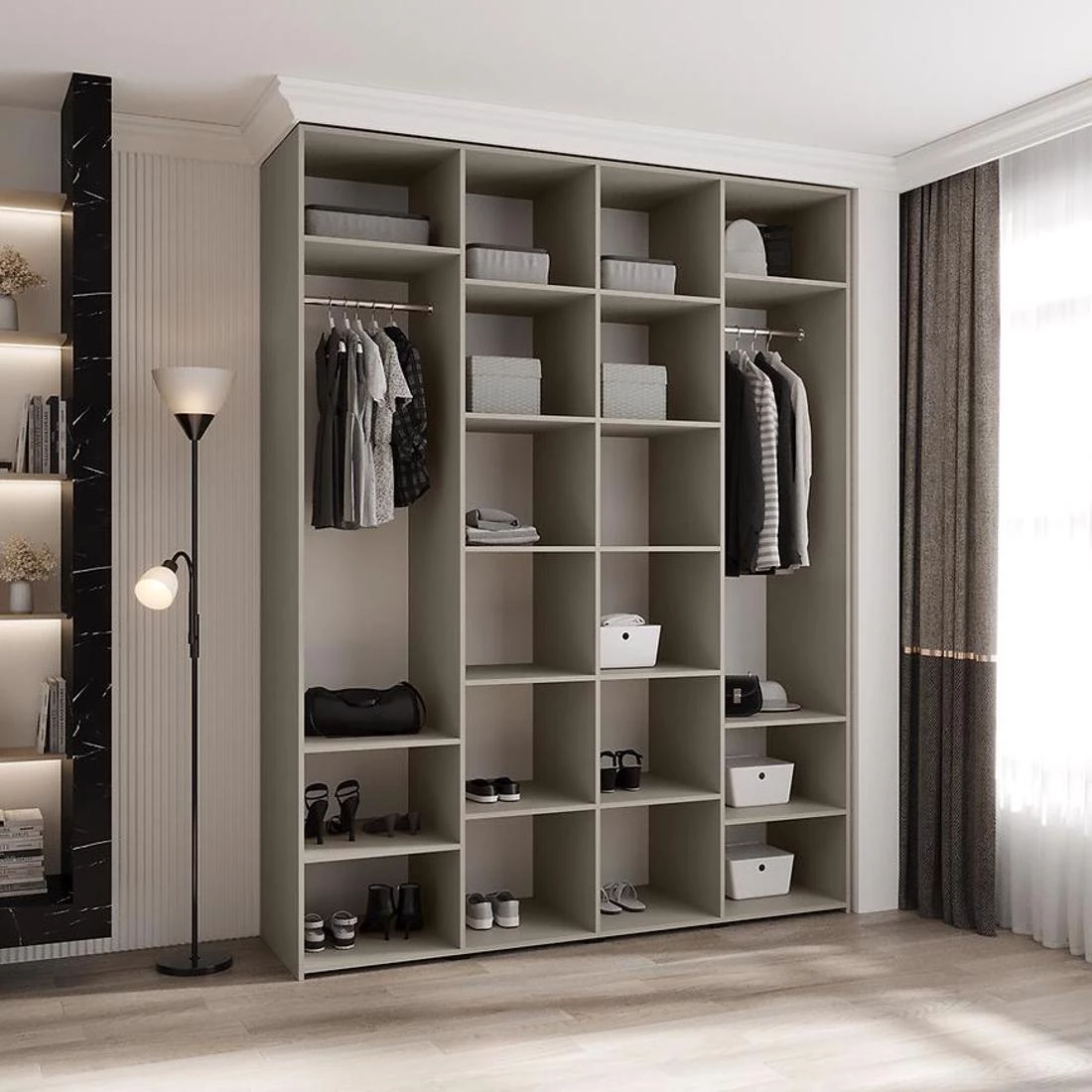 Como 2-190 ormar 50x190x245,5 cm belo/crni