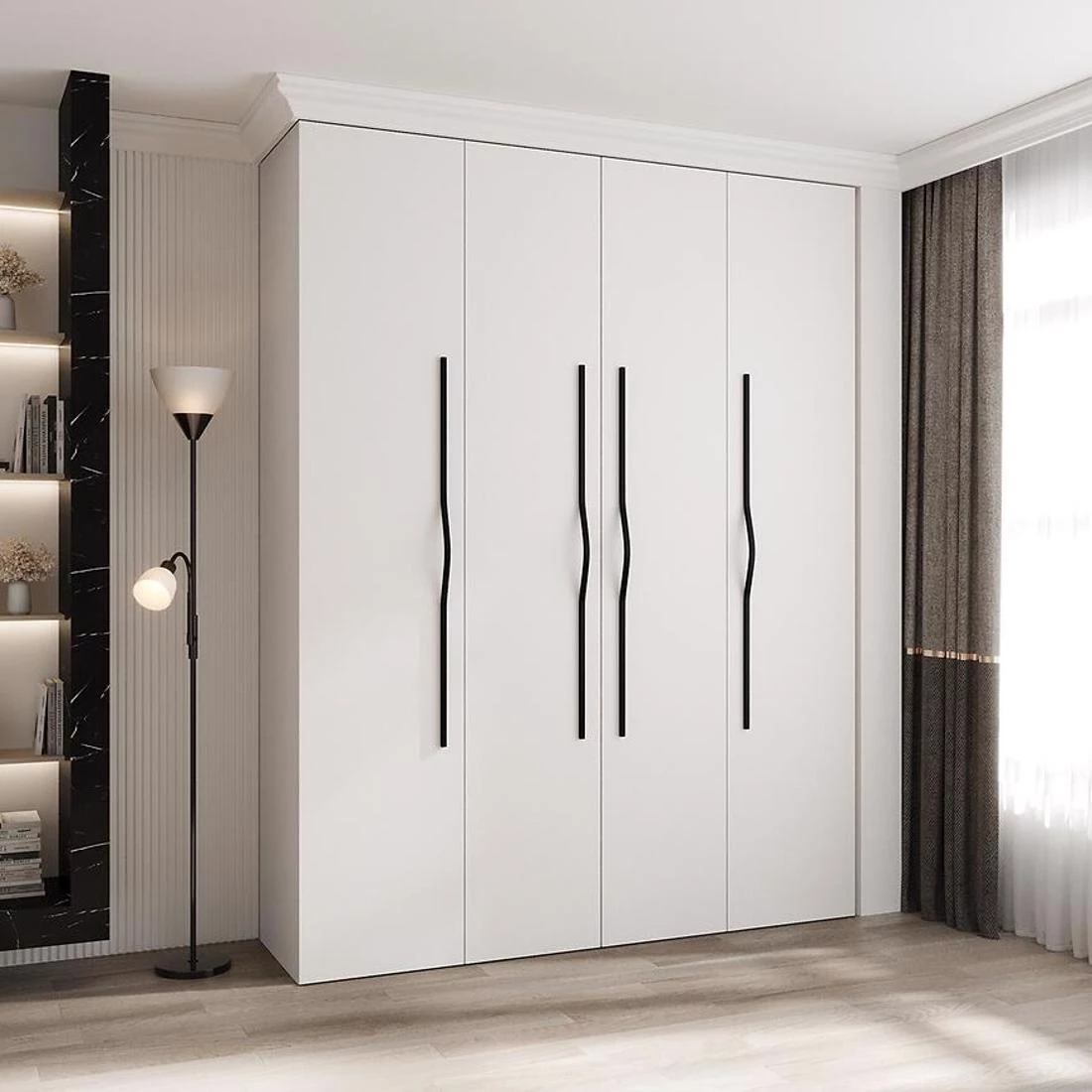 Como 2-190 ormar 50x190x245,5 cm belo/crni