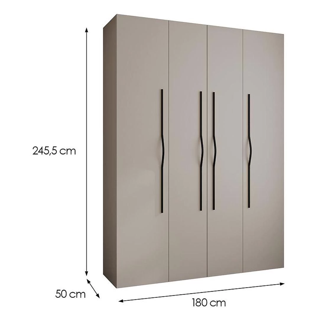 Como 2-180 ormar 50x180x245,5 cm kašmir/crna