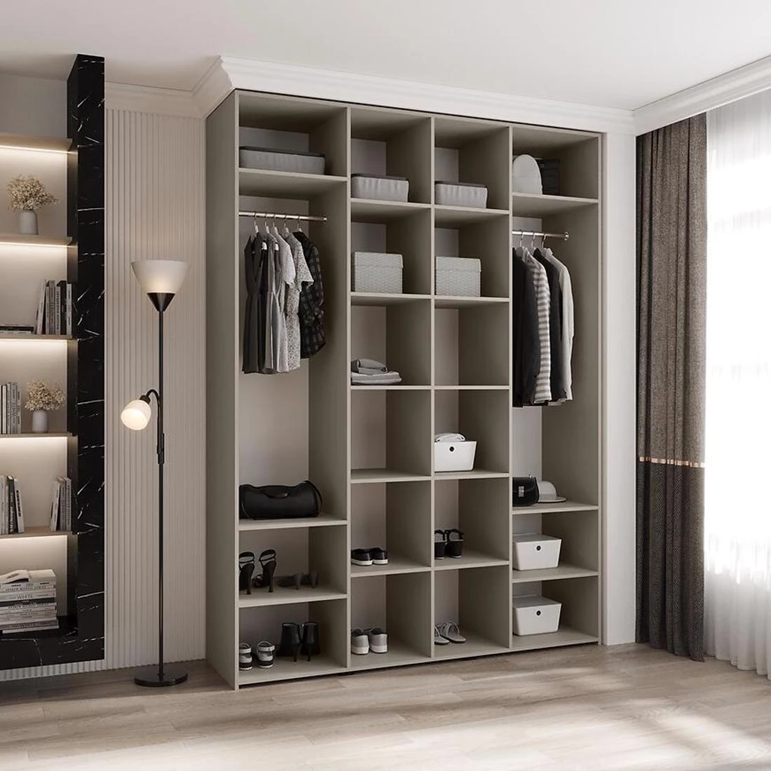 Como 2-180 ormar 50x180x245,5 cm kašmir/crna