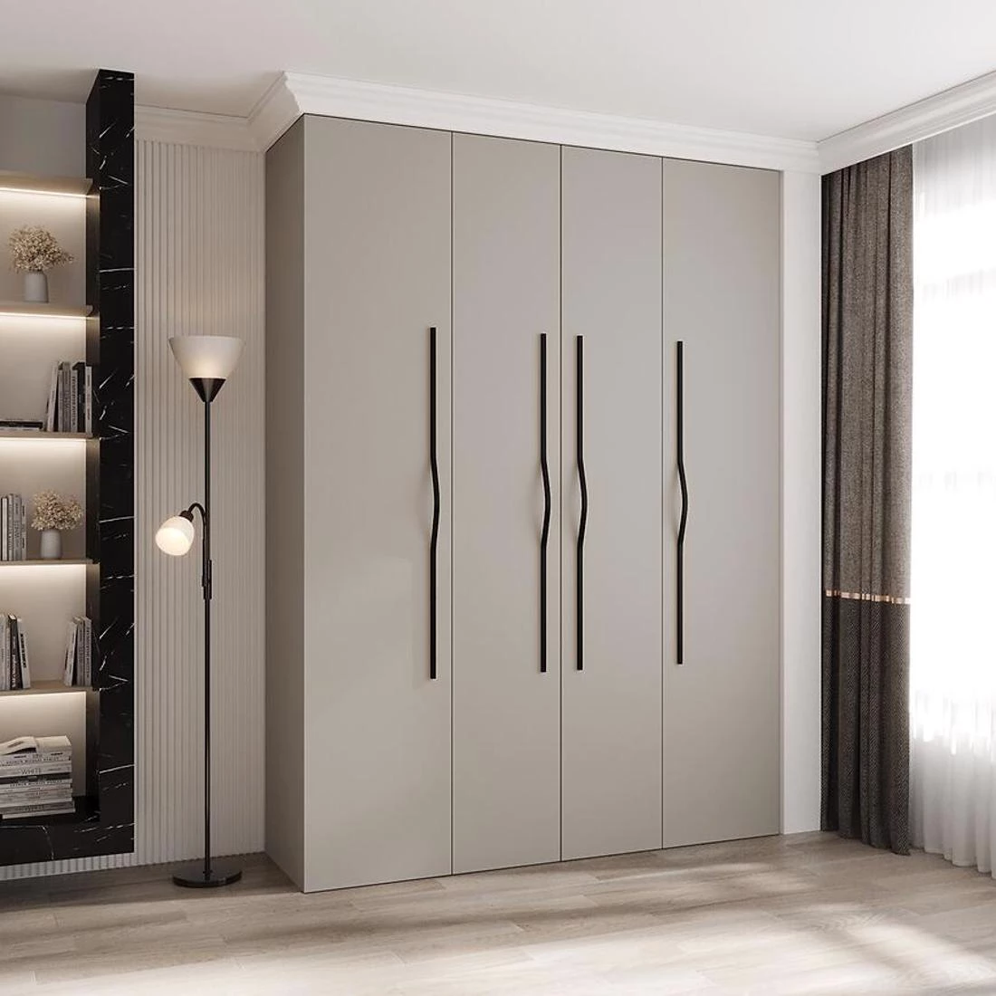 Como 2-180 ormar 50x180x245,5 cm kašmir/crna
