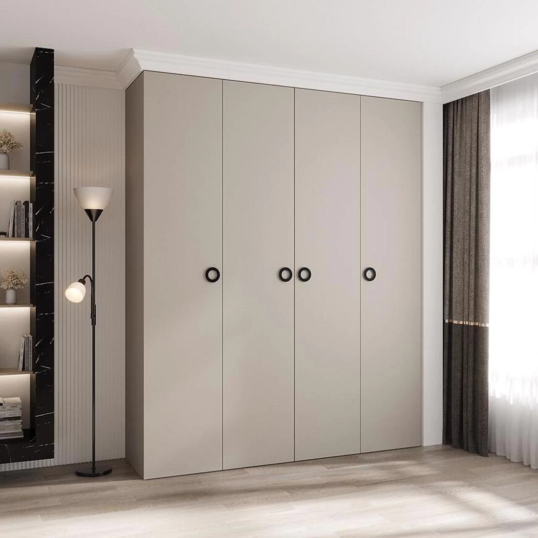 Como 1-200 ormar 50x200x245,5 cm kašmir/crna