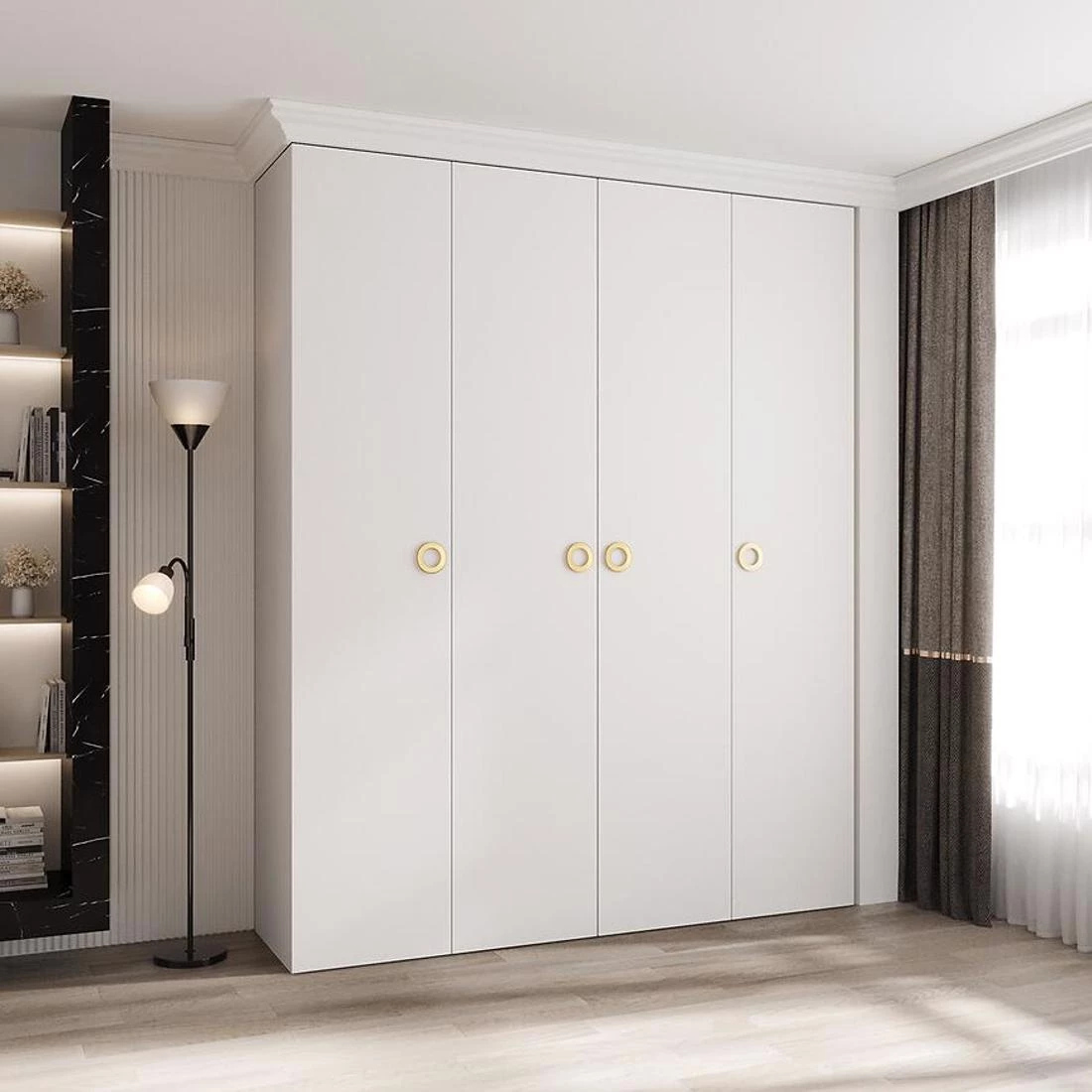 Como 1-200 ormar 50x200x245,5 cm belo/zlatno