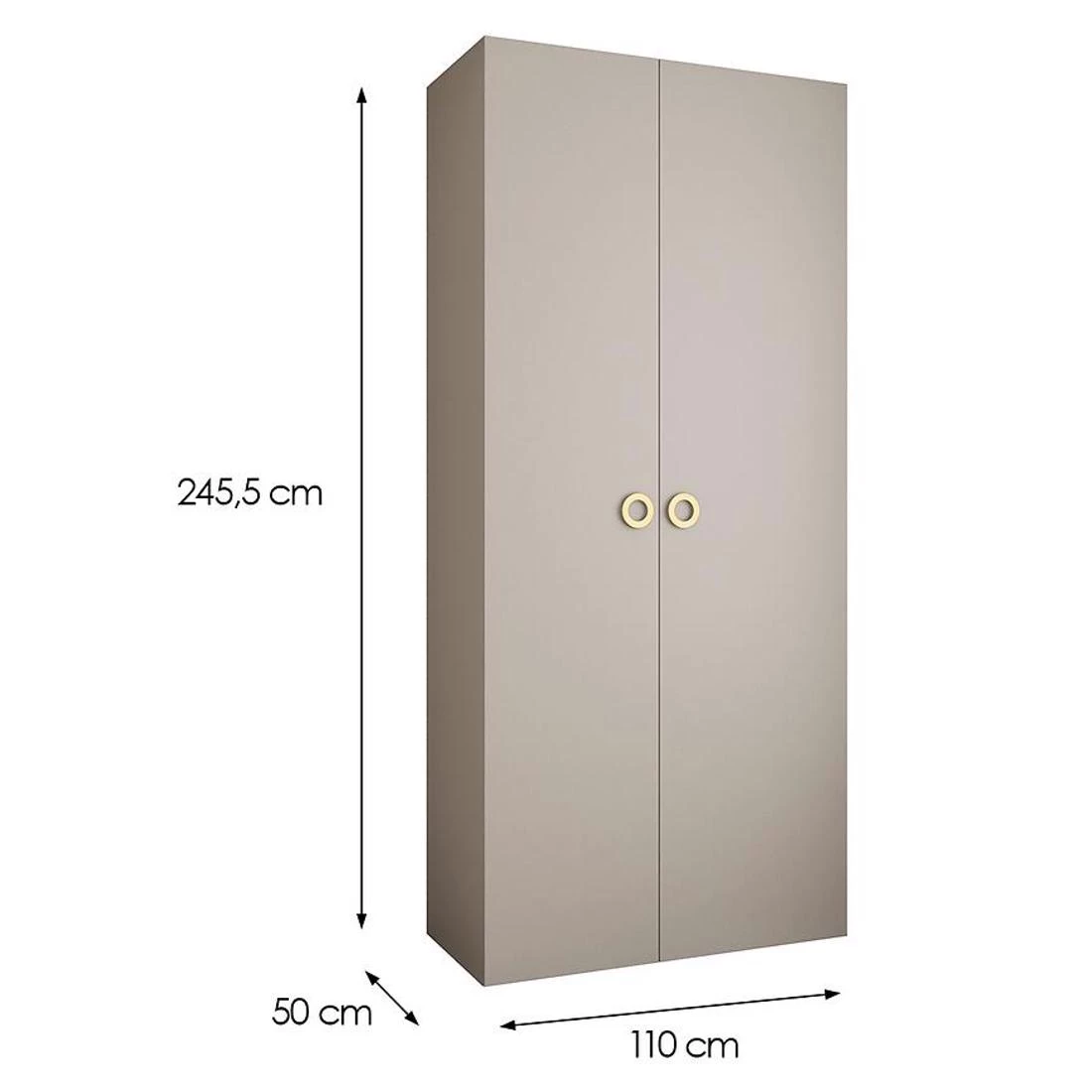 Como 1-110 ormar 50x110x245,5 cm kašmir/zlatna
