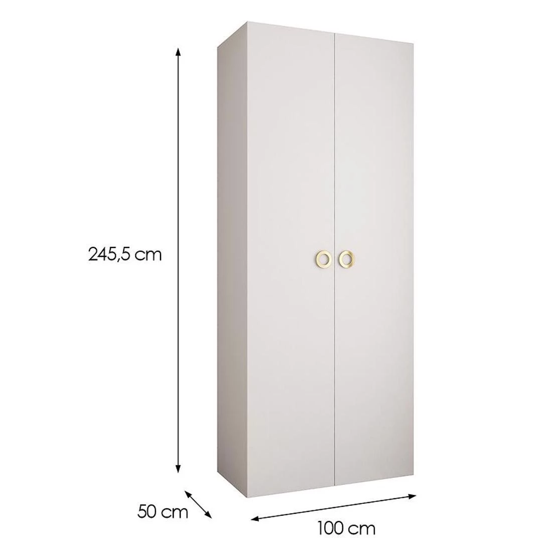 Como 1-100 ormar 50x100x245,5 cm belo/zlatno