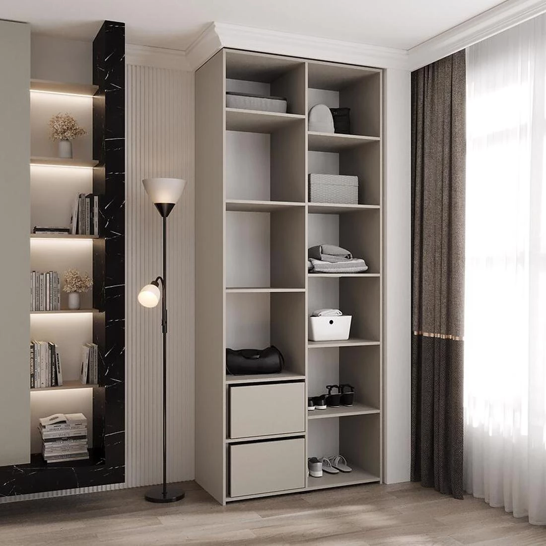 Como 1-100 ormar 50x100x245,5 cm belo/zlatno