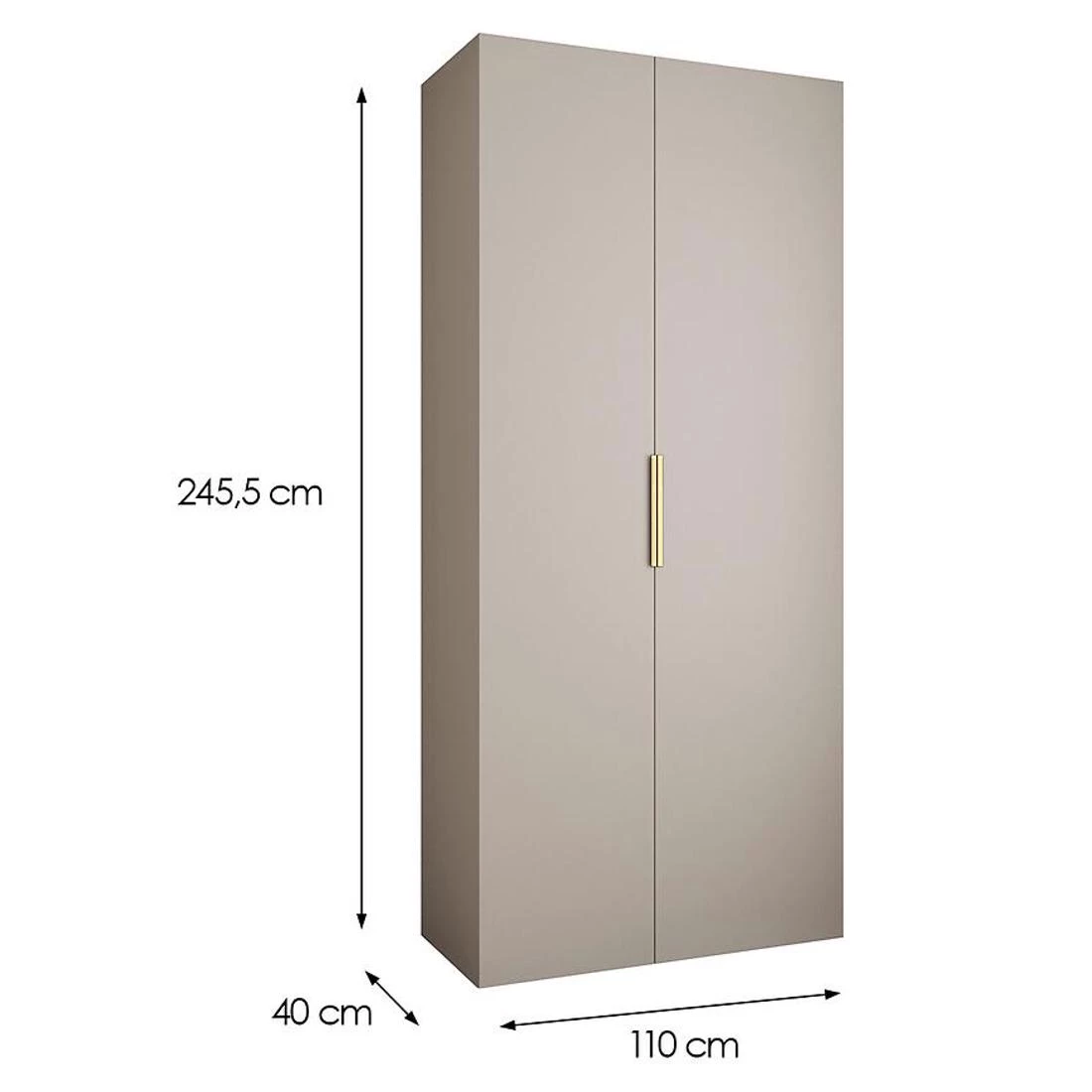 Como 4-110 ormar 40x110x245,5 cm  kašmir/zlatna