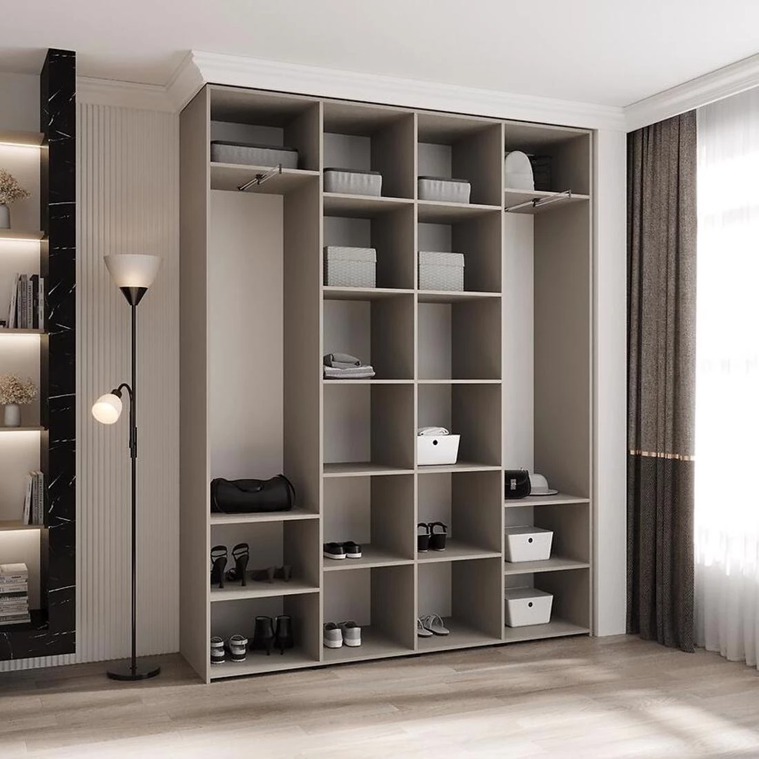 Como 3-190 ormar 40x190x245,5 cm kašmir/crna