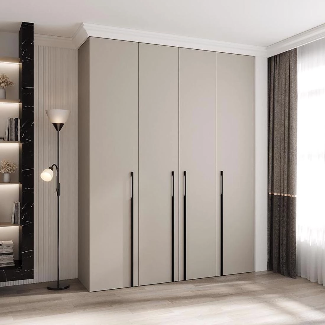 Como 3-190 ormar 40x190x245,5 cm kašmir/crna