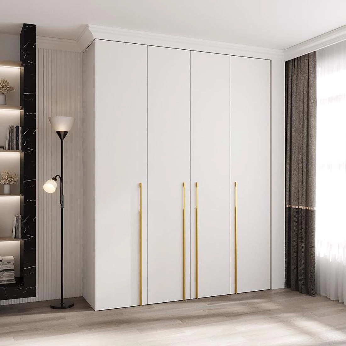 Como 3-190 ormar 40x190x245,5 cm bijeli/zlatni