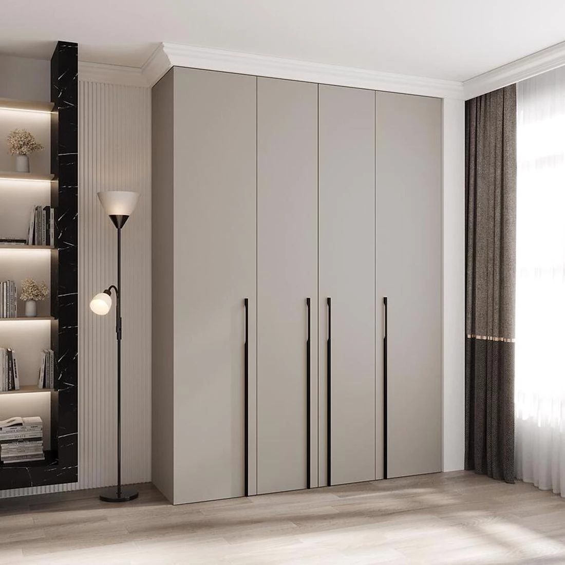 Como 3-180 ormar 40x180x245,5 cm kašmir/crna