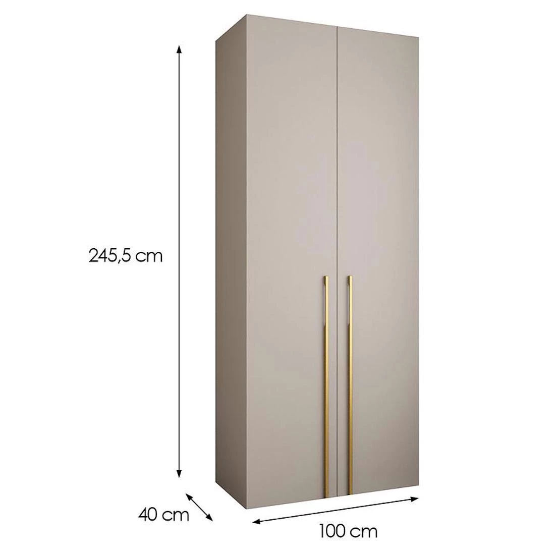 Como 3-100 ormar  40x100x245,5 cm kašmir/zlatna