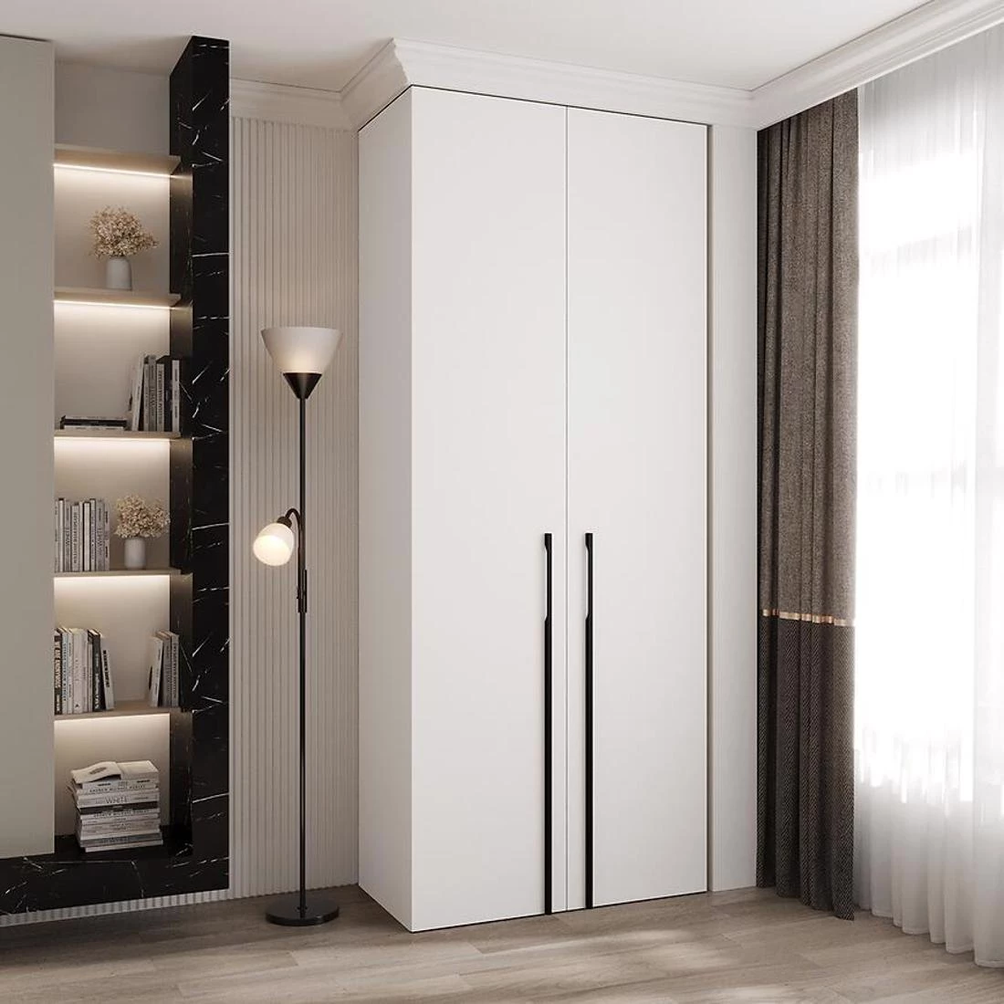 Como 3-100 ormar 40x100x245,5 cm bela/crna