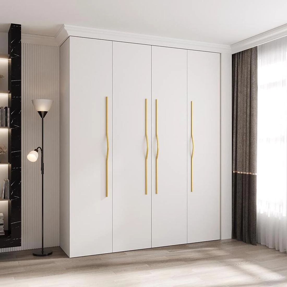 Como 2-200 ormar 40x200x245,5 cm belo/zlatno