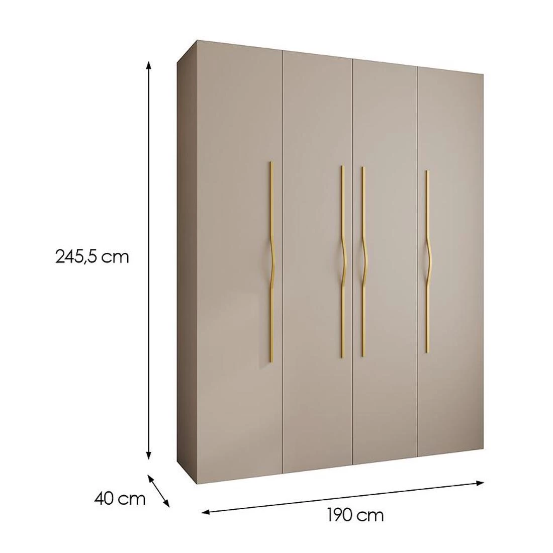 Como 2-190 ormar 40x190x245,5 cm kašmir/zlatna