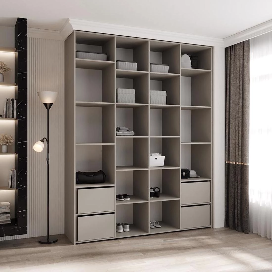 Como 2-190 ormar 40x190x245,5 cm kašmir/crna