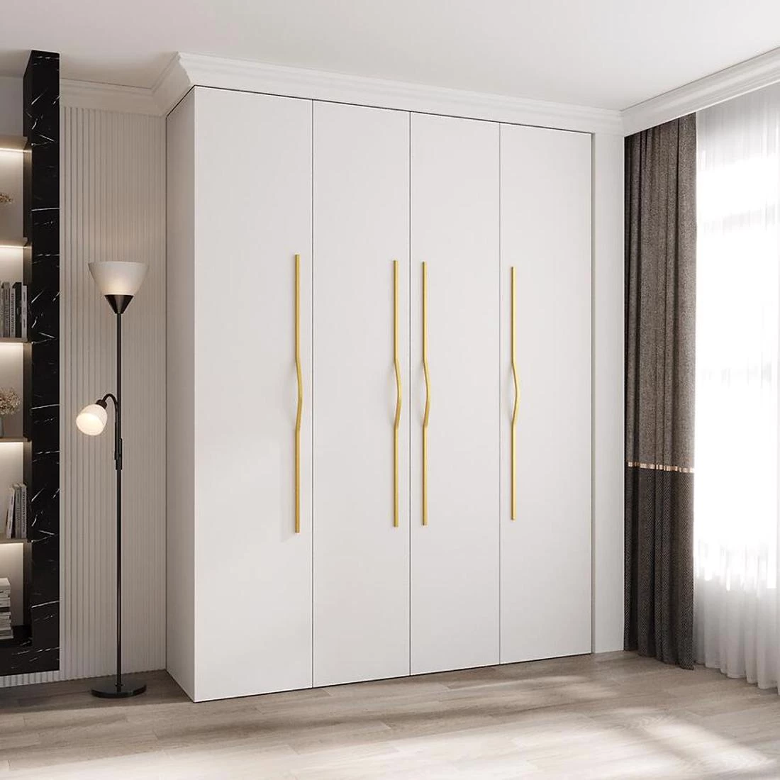 Como 2-190 ormar 40x190x245,5 cm bela/zlatna