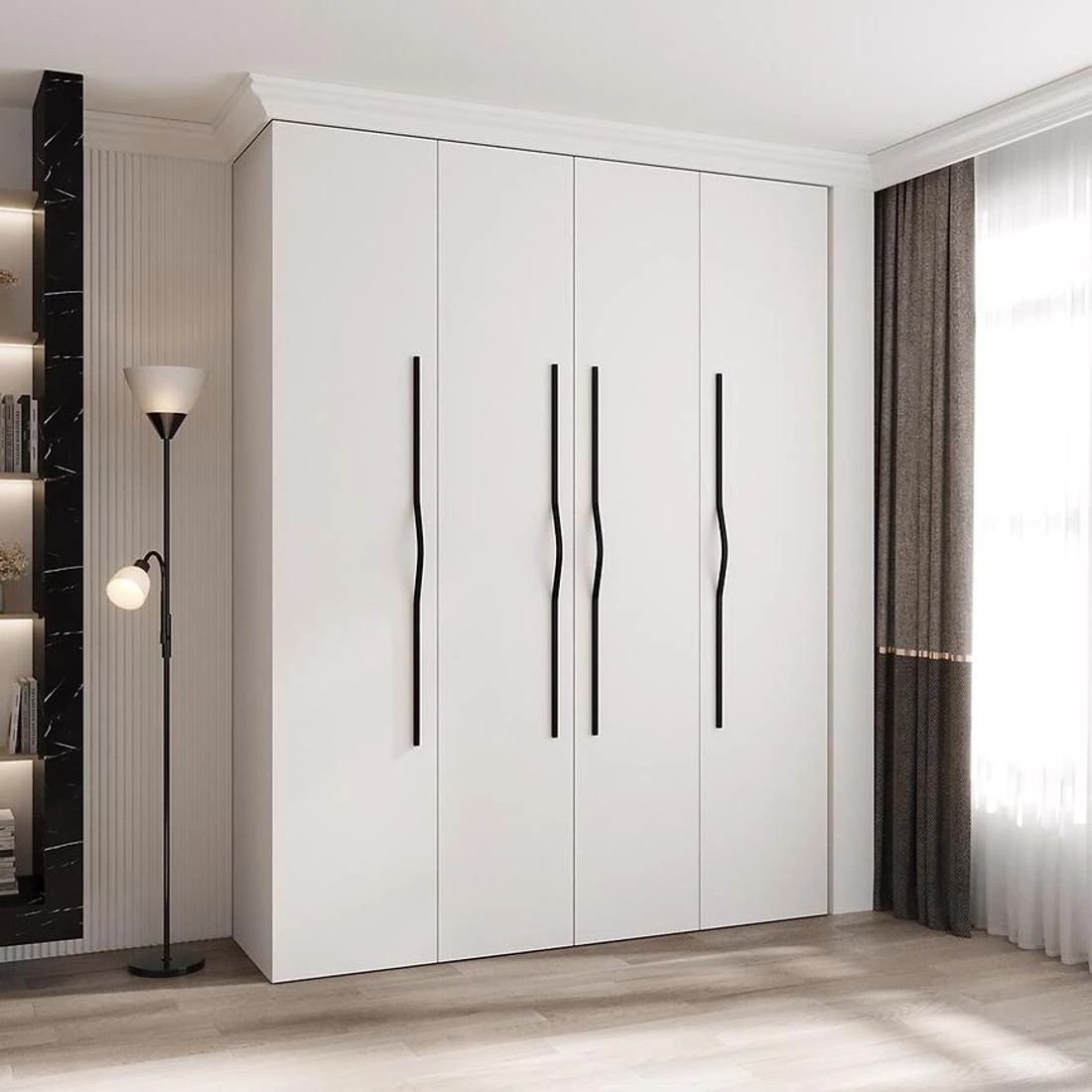 Como 2-190 ormar 40x190x245,5 cm bela/crna