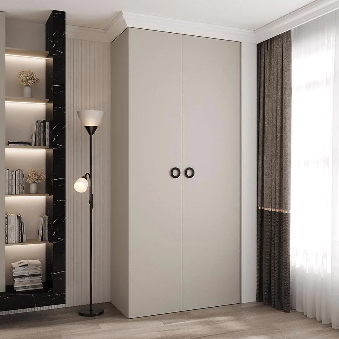 Como 1-110 ormar 40x110x245,5 cm kašmir/crna