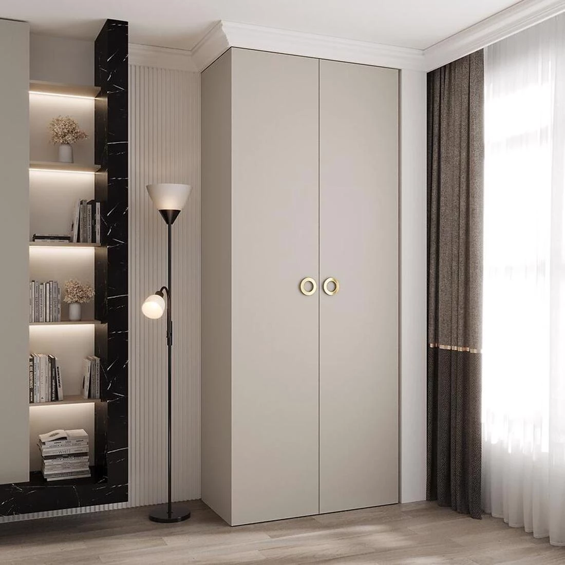 Como 1-100 ormar 40x100x245,5 cm kašmir/zlatna