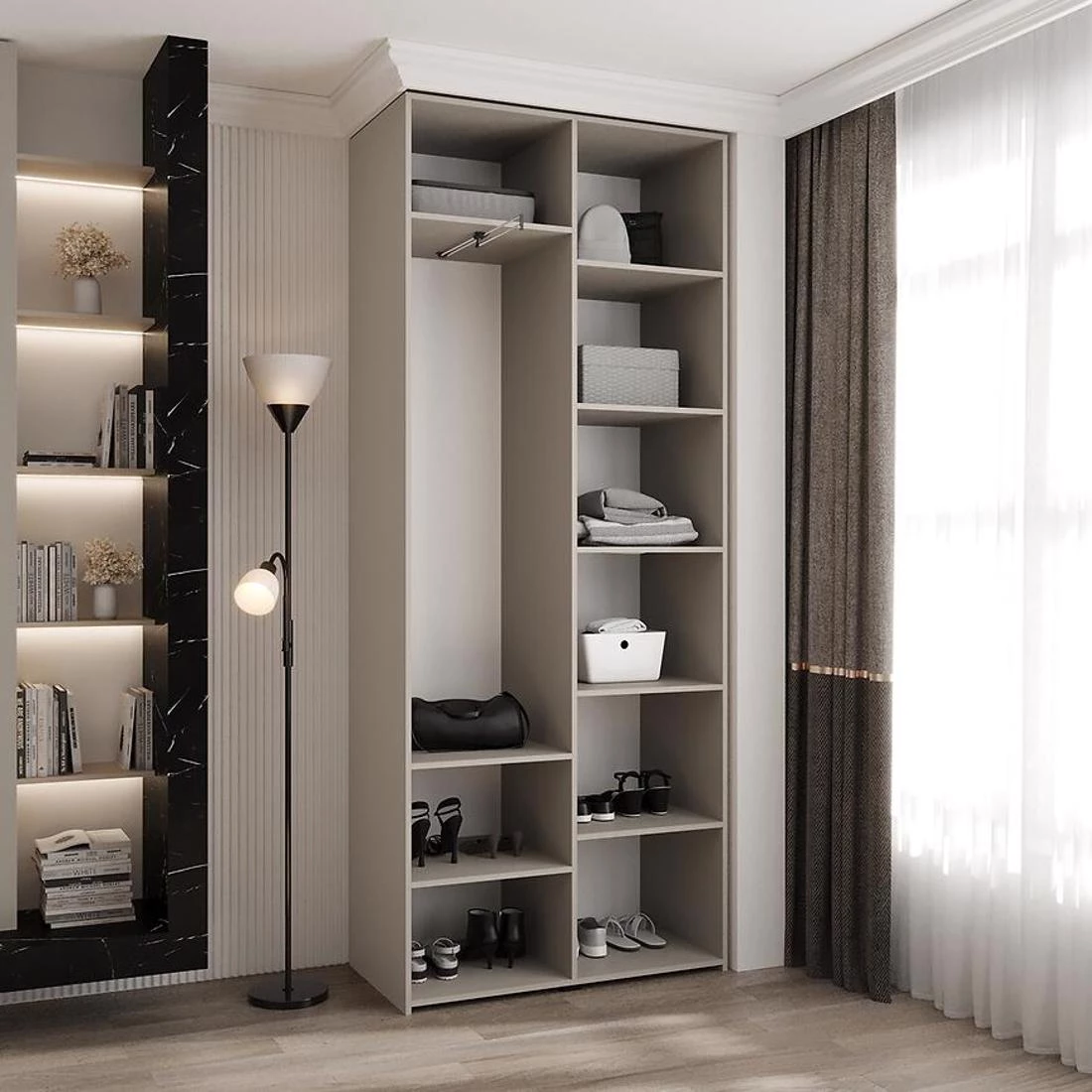 Como 1-100 ormar  40x100x245,5 cm belo/zlatno