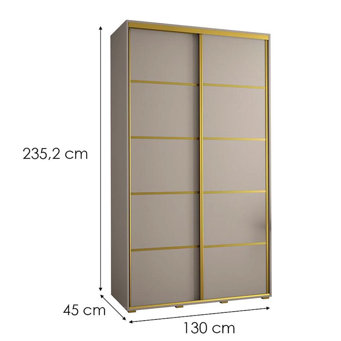 Dakota 4 klizni ormar 130x45x235,2 cm kašmir