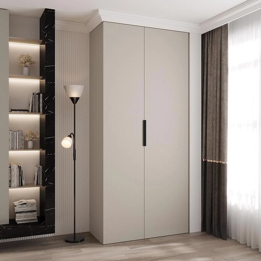 Como 4-110 ormar 50x110x245,5 cm kašmir/crna