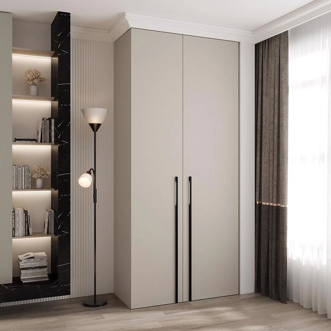 Como 3-110 ormar 50x110x245,5 cm kašmir/crna