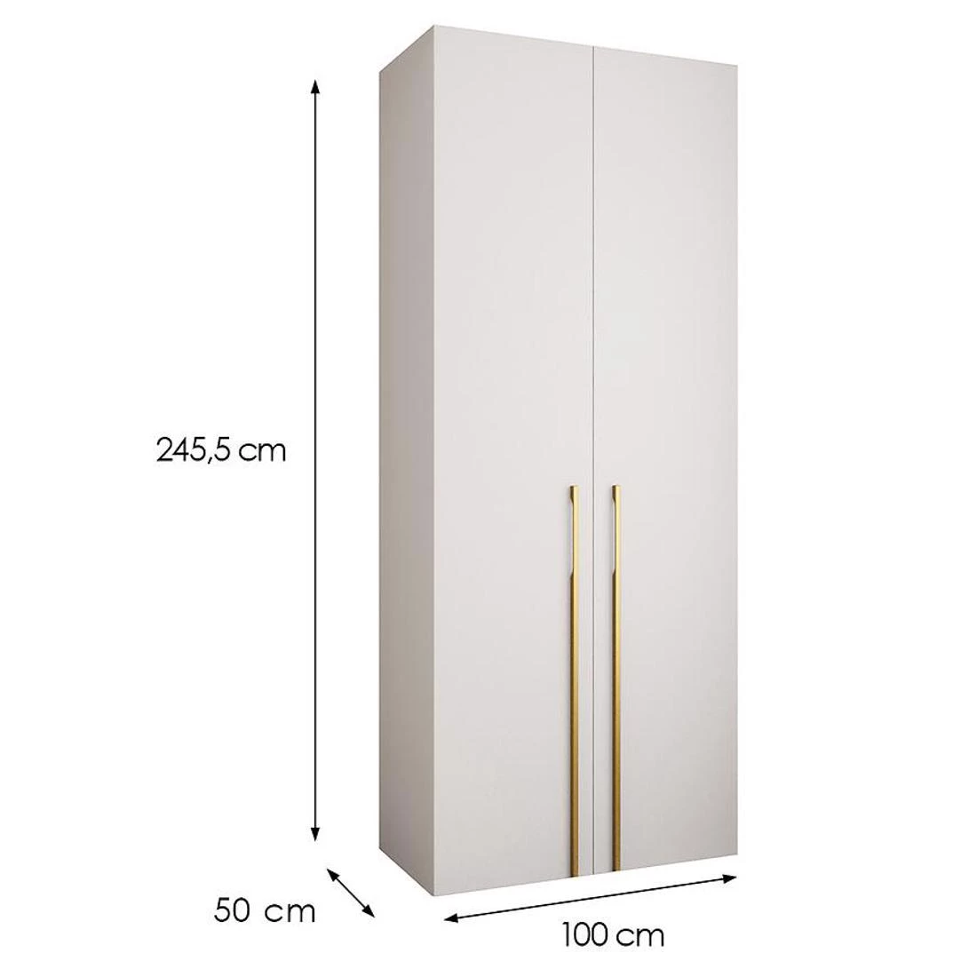 Como 3-100 ormar 50x100x245,5 cm belo/zlatno