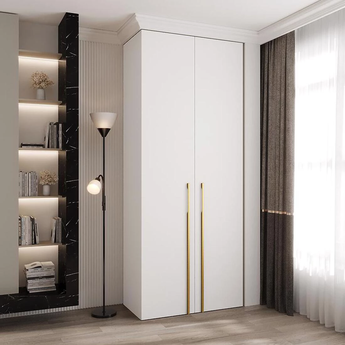 Como 3-100 ormar 50x100x245,5 cm belo/zlatno