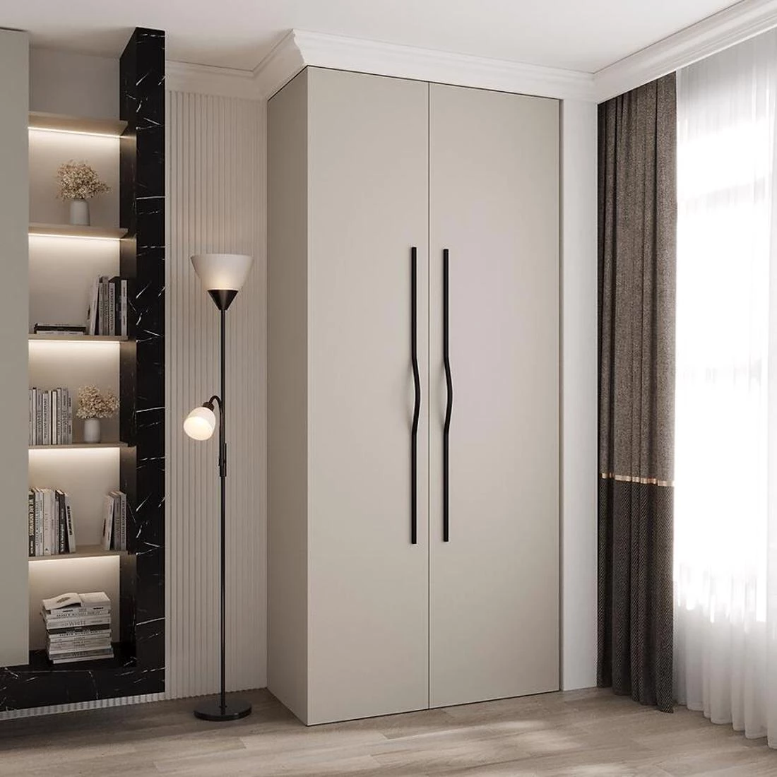 Como 2-110 ormar 50x110x245,5 cm  kašmir/crna
