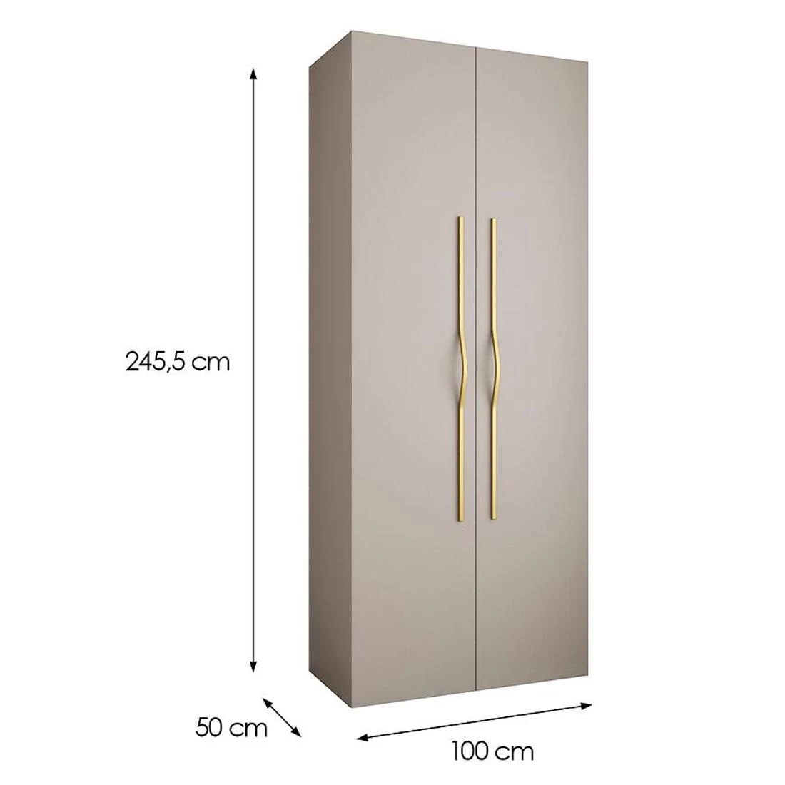 Como 2-100 ormar 50x100x245,5 cm kašmir/zlatna