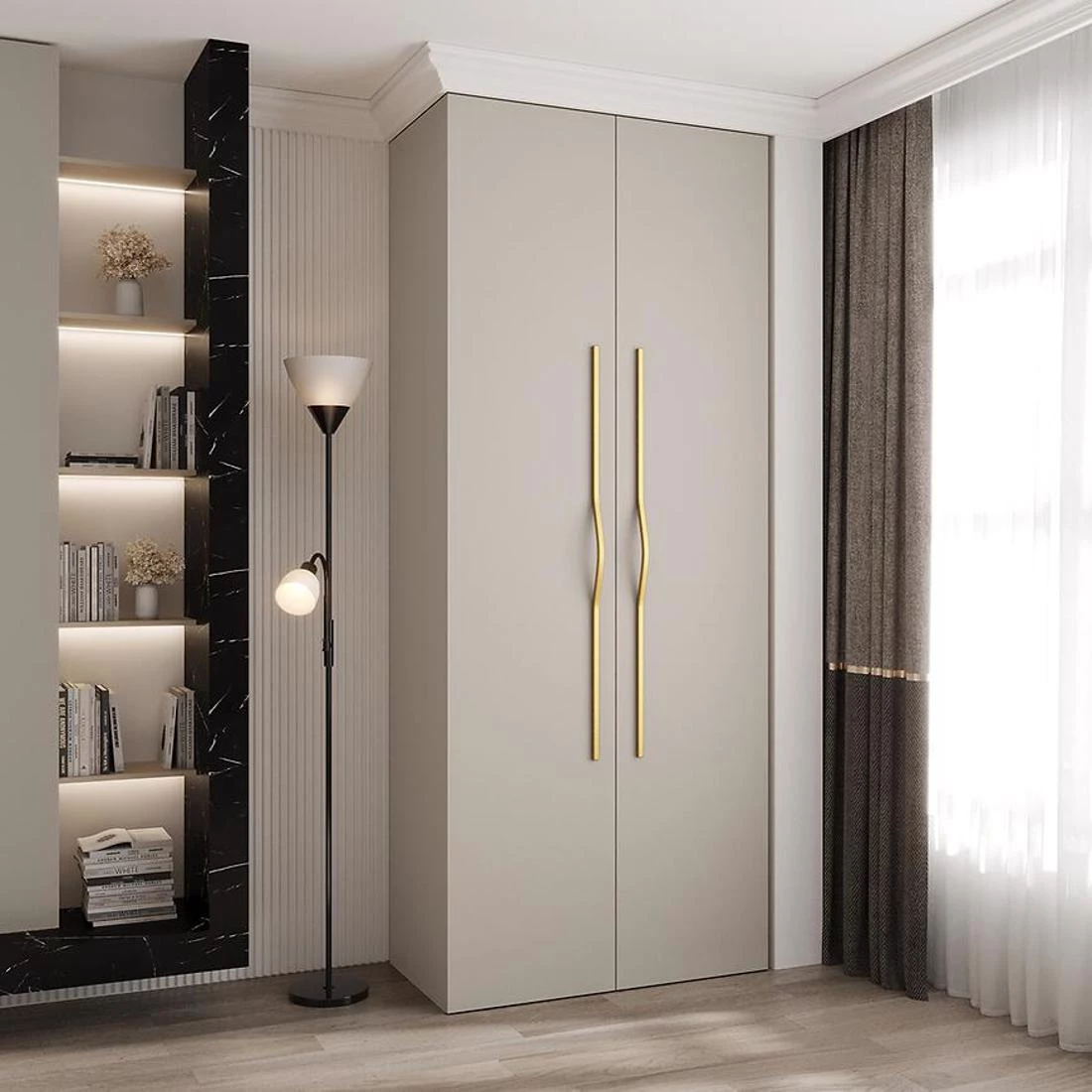 Como 2-100 ormar 50x100x245,5 cm kašmir/zlatna