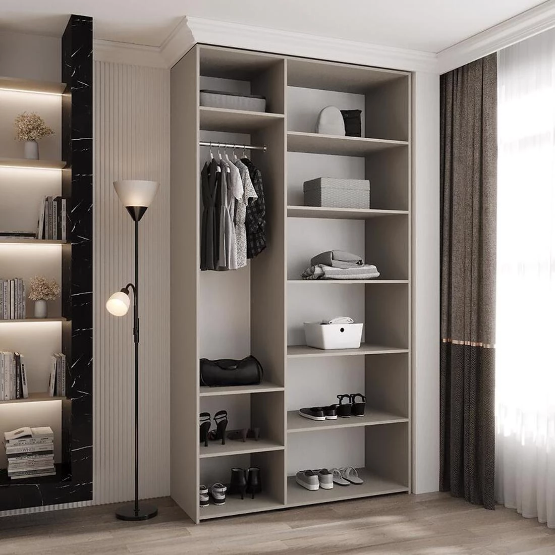 Como 1-130 ormar 50x130x245,5 cm kašmir/zlatna