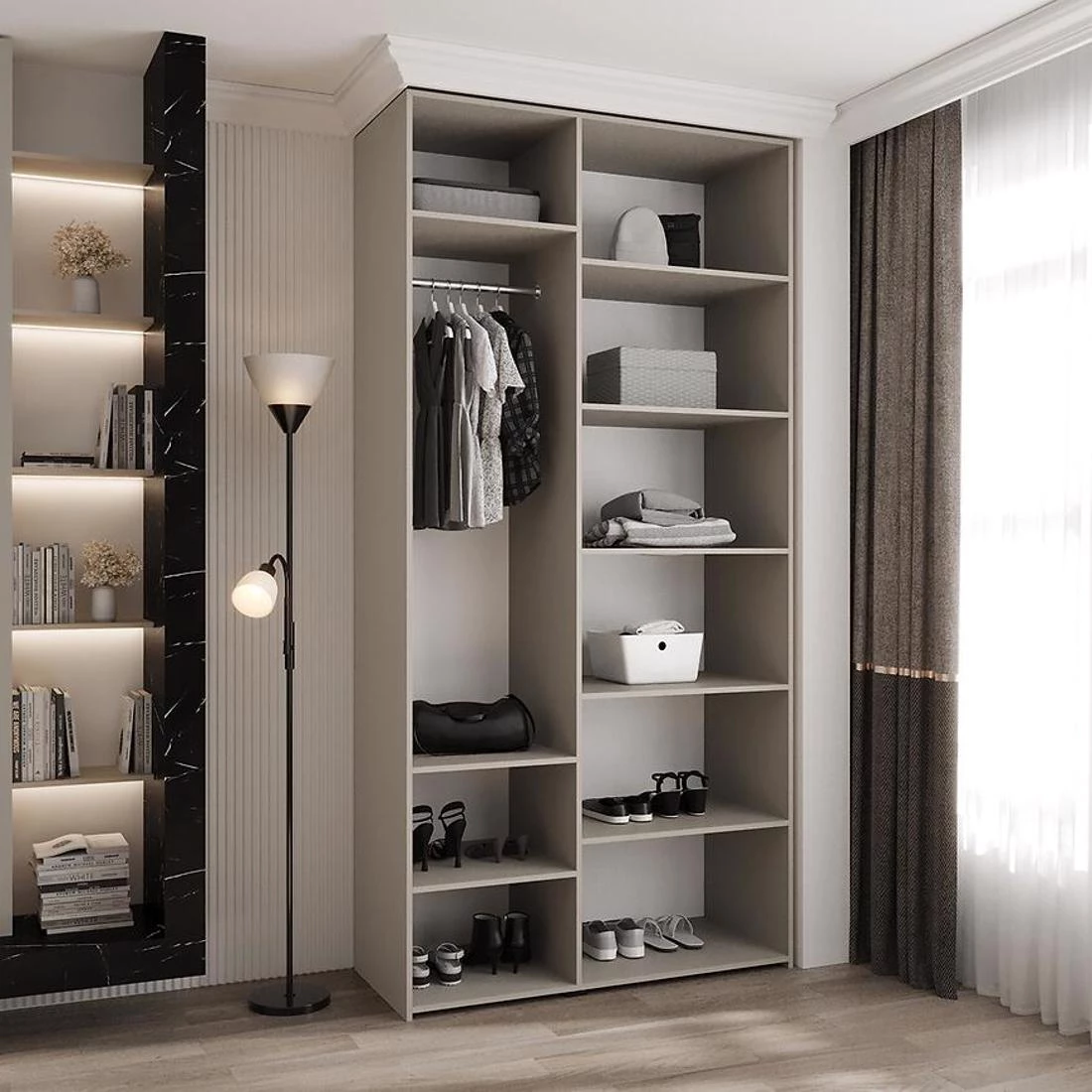 Como 1-120 ormar 50x120x245,5 cm kašmir/zlatna