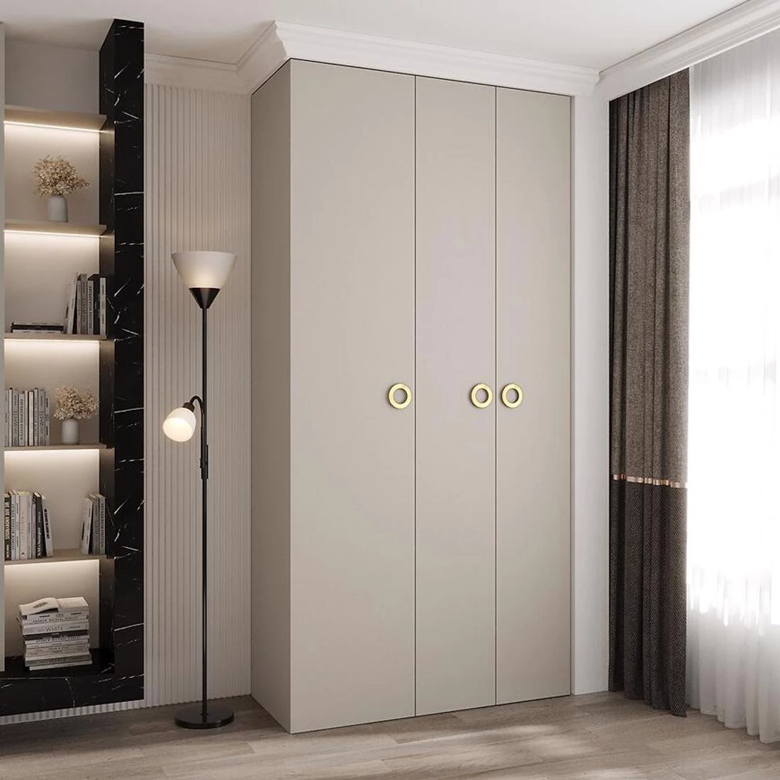 Como 1-120 ormar 50x120x245,5 cm kašmir/zlatna