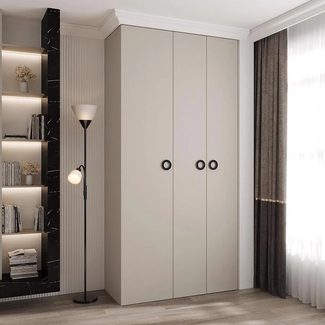 Como 1-120 ormar 50x120x245,5 cm kašmir/crna