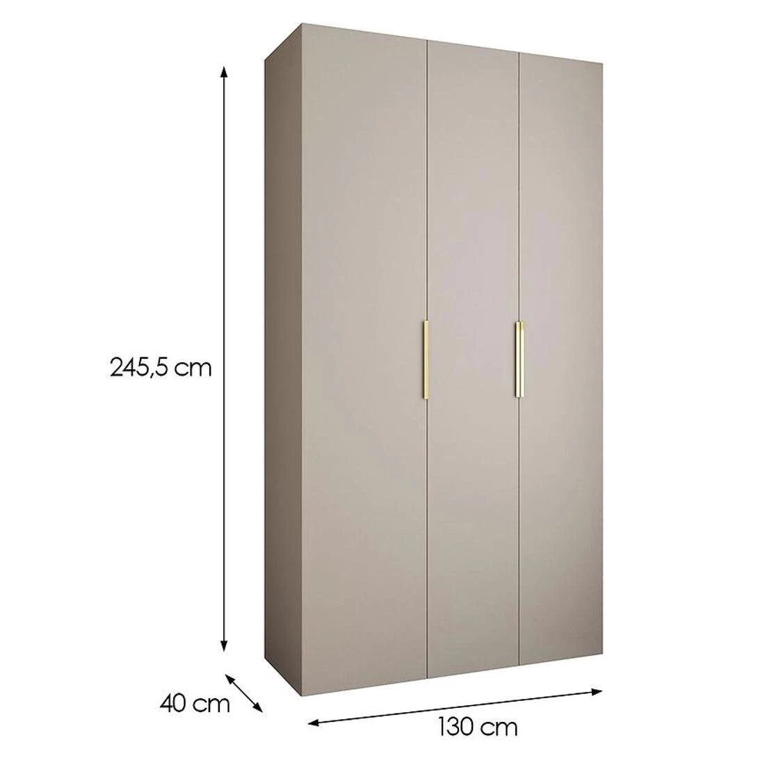 Como 4-130 ormar 40x130x245,5 cm  kašmir/zlatna