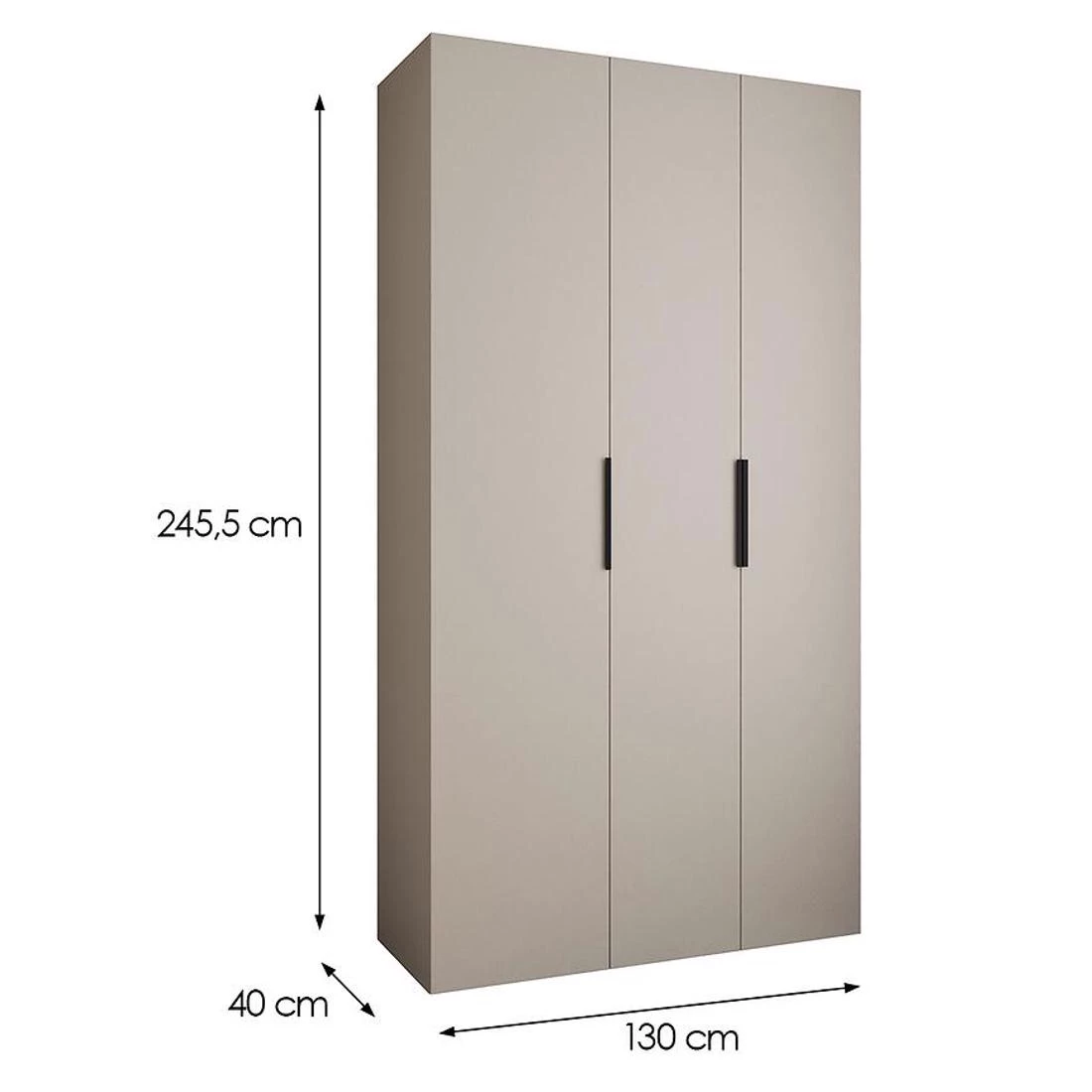 Como 4-130 ormar 40x130x245,5 cm kašmir/crna