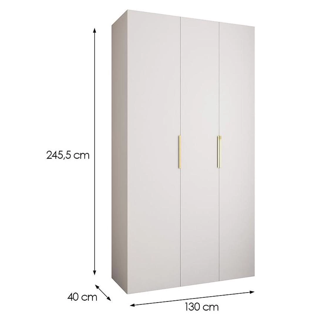 Como 4-130  ormar 40x130x245,5 cm bijeli/zlatni
