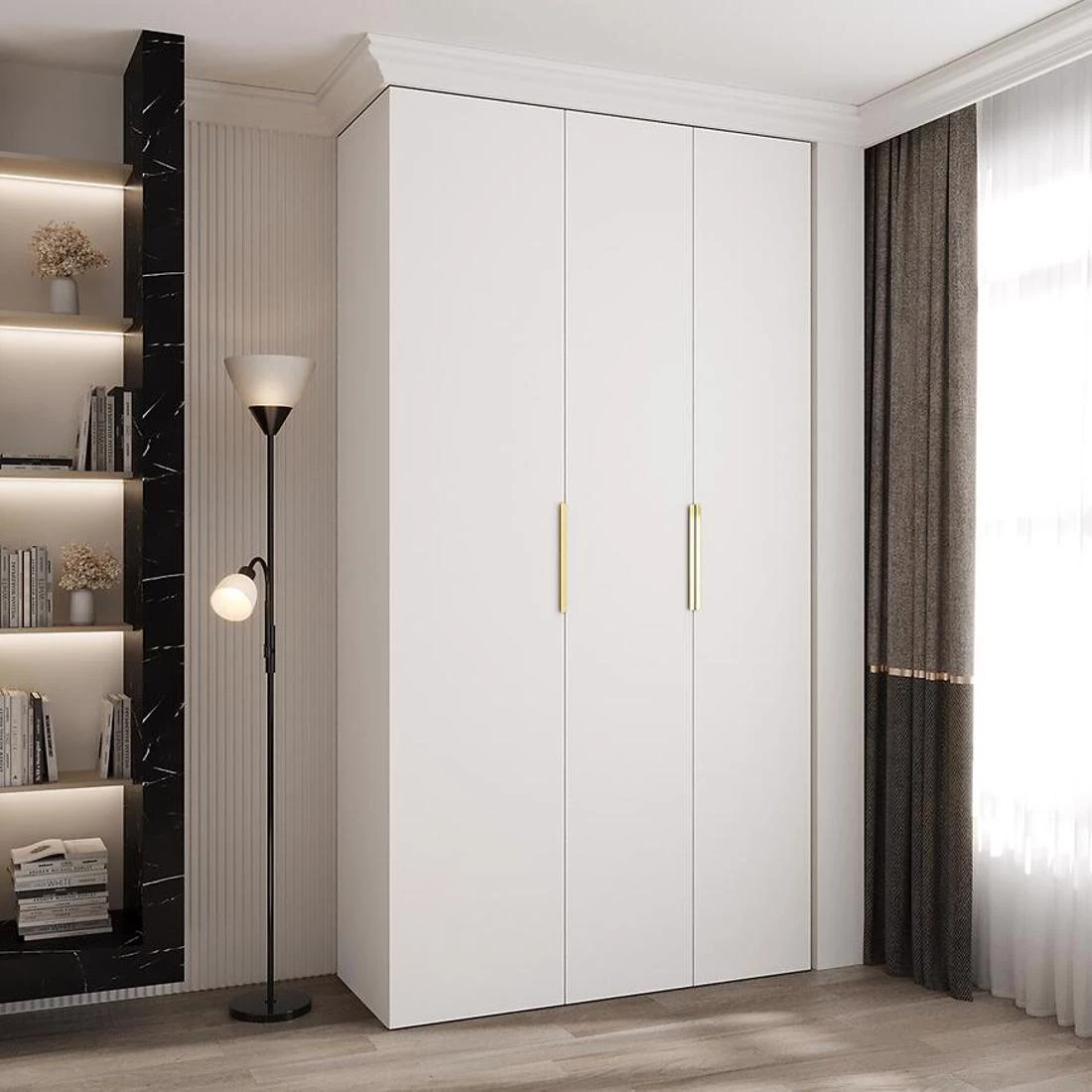 Como 4-130  ormar 40x130x245,5 cm bijeli/zlatni