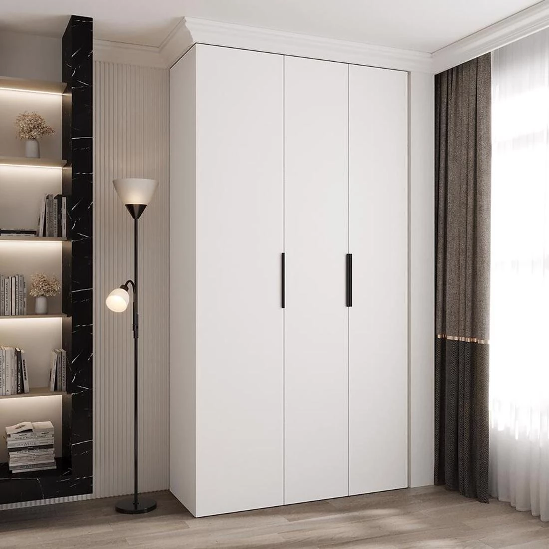 Como 4-130 ormar 40x130x245,5 cm  belo/crni