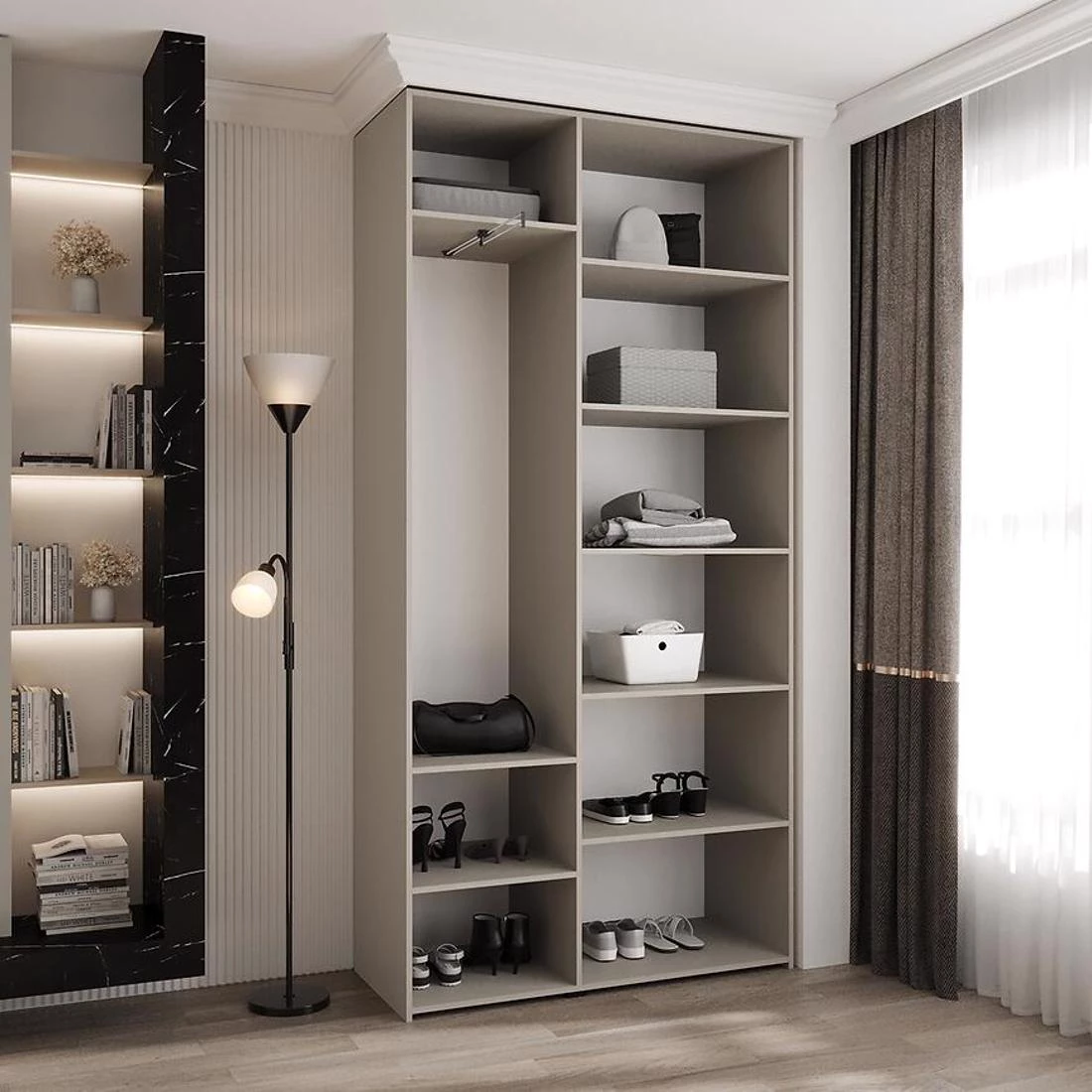 Como 4-120 ormar 40x120x245,5 cm kašmir/crna