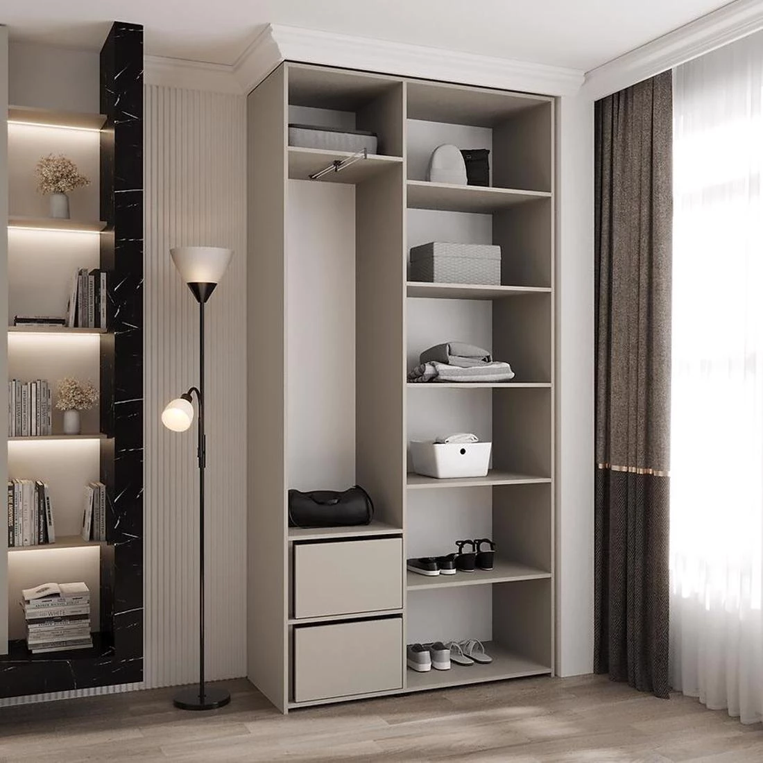 Como 4-120 ormar 40x120x245,5 cm bijeli/zlatn