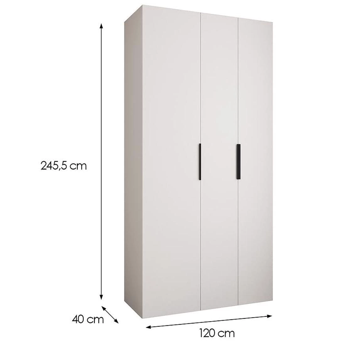 Como 4-120 ormar 40x120x245,5 cm belo/crni