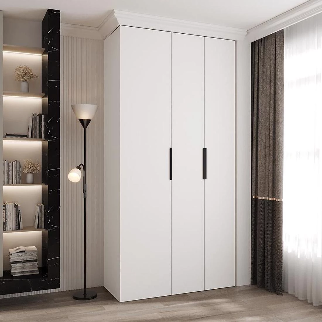 Como 4-120 ormar 40x120x245,5 cm belo/crni