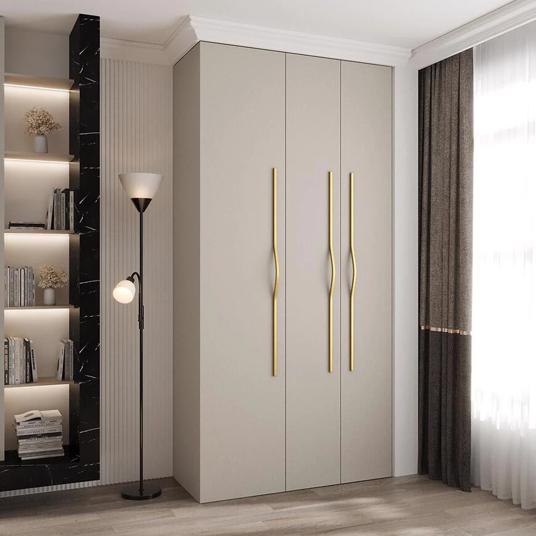Como 2-120 ormar 40x120x245,5 cm kašmir/zlatna